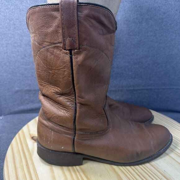 Vintage Dan Post Men's Brown‎ Leather Cowboy Western Boots  Size 9 D - Picture 1 of 10